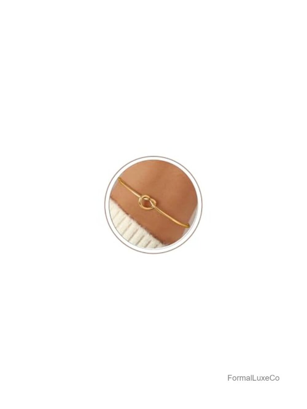 18K Gold Plated Knot Cuff Bangle Bracelet Adjustable Dainty Love Knot
